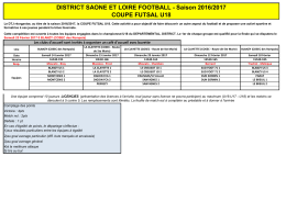 Saison 2016/2017 COUPE FUTSAL U18