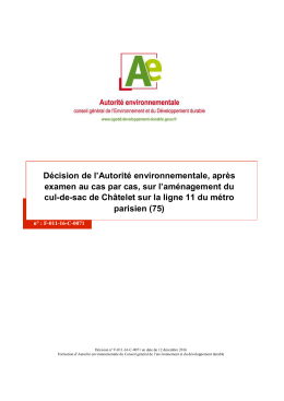161212 d&eacute;cision ligne 11 cul de sac de Ch&acirc;telet