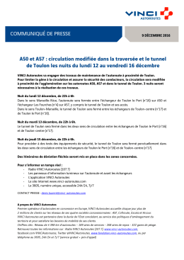 VINCI Autoroutes va engager des travaux de maintenance de l