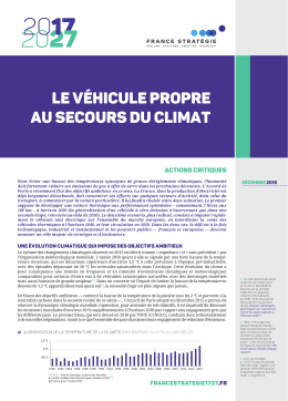 LE véhicule propre au secours du climat