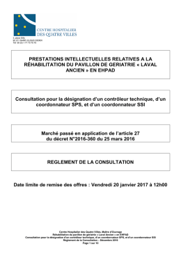 reglement de la consultation