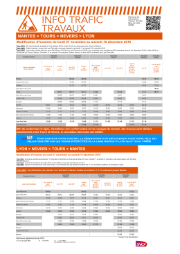 intercit&eacute;s nantes - tours - lyon du 07 novembre du 10
