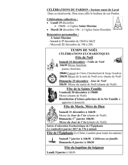 Fête de Noël - Paroisse Saint