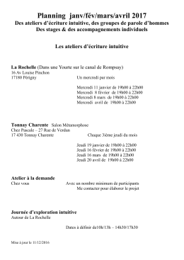 Planning janv/fév/mars/avril 2017
