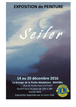 EXPOSITION de PEINTURE - Lions Clubs Normandie