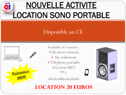 LOCATION SONO PORTABLE