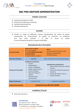 bac pro gestion administration
