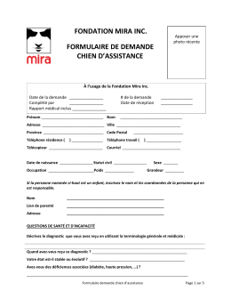 informations pour des demandeurs de chien d