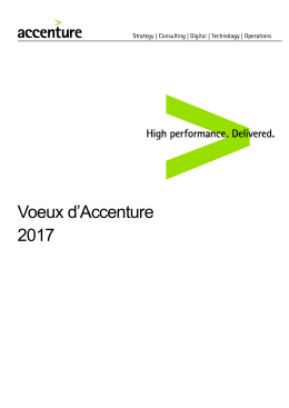 Voeux d`Accenture 2017