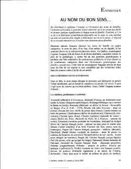 Au nom du bon sens