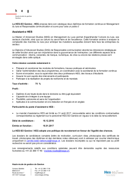 Détails de l`offre - HES