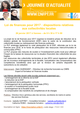 Loi de finances pour 2017
