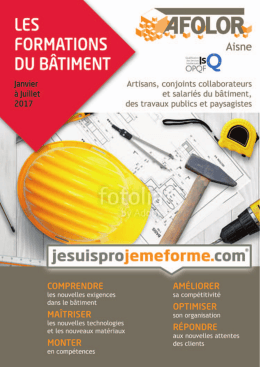 Catalogue de formations dans l`Aisne