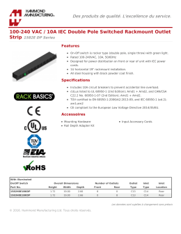 100-240 VAC / 10A IEC Double Pole Switched
