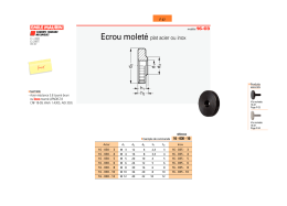 Ecrou moleté plat acier ou inox