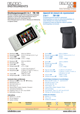 Strahlungsmessgerät 3 in 1 TM-190 Appareil de mesure du