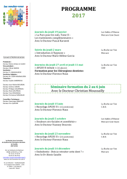 programme 2017 - Les Rendez