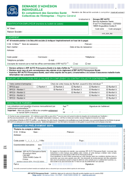 demande d`adh&eacute;sion individuelle