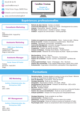 CV Caroline Dromas - Caroline Marketing