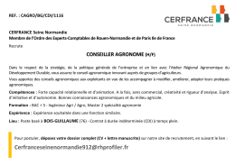 conseiller agronome h/f