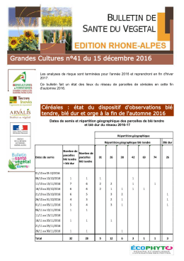 BSV-GC - DRAAF Auvergne-Rh&ocirc;ne