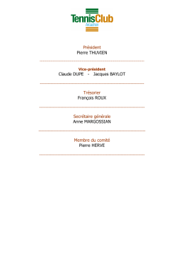 Comit&eacute; de direction