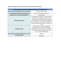 Membre du gouvernement, du Parlement ou du