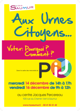 Voter: Pourquoi ? Comment ?