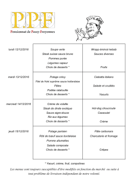 Voir le menu