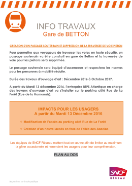 Flyers Modification acc&egrave;s parking V2 BETTON