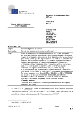 14895/1/16 REV 1 llo/ms 1 DRI 1. Le 6 mai 2013, la Commission a