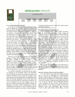 Autres temps, autres m&oelig;urs!