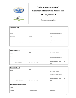 “dalla Montagna à la Mer” 23 – 25 juin 2017