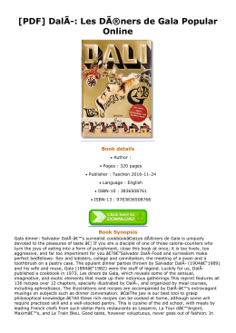 Dal&Atilde; : Les D&Atilde;&reg;ners de Gala Popular Online