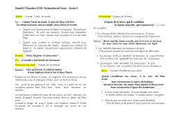 3&egrave;me Dimanche de l`Avent &ndash; Samedi 18H00