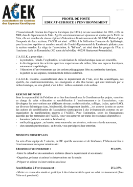Profil de poste - Alpes Solidaires