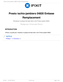 Presto ischio-jambiers 04820 Embase Remplacement