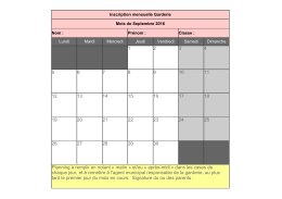 Planning garderie sept à déc 2016
