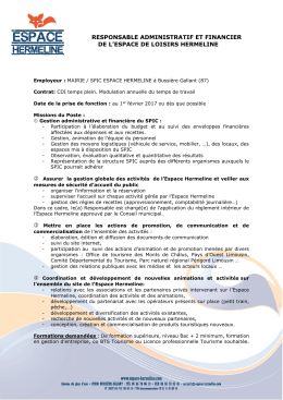 responsable administratif et financier de l`espace de