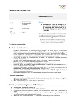 Description détaillée du poste