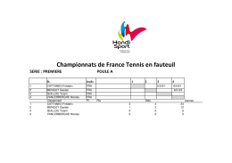 Les résultats - Tennis HandiSport