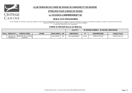 Epreuves pour chiens de rouge