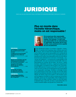 une tribune sur la responsabilit&eacute; des responsables