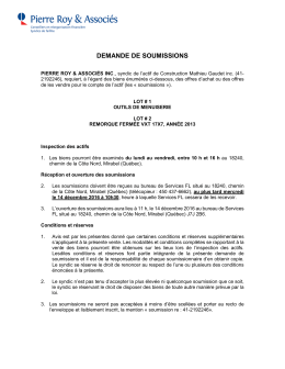 demande de soumission