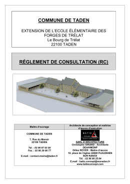 commune de taden réglement de consultation (rc)