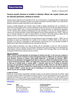 Communiqu&eacute; de presse e