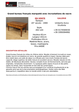 Grand bureau fran&ccedil;ais marquet&eacute; avec incrustations de nacre