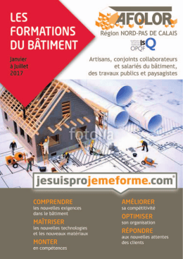 Catalogue de formations dans le Nord