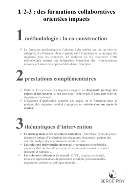 1-2-3 : des formations collaboratives orientées impacts 1méthodologie