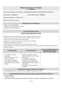 PDT 0001008150 - Rédacteur Chypre et Turquie
